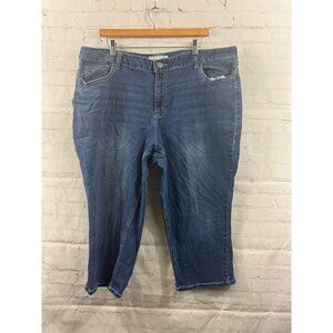 Cato Capris Womens Size 22W Classic Blue High Rise Casual Streetwear Denim *READ